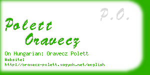 polett oravecz business card
